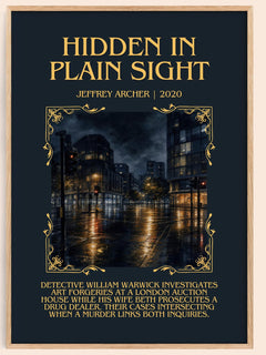 Hidden In Plain Sight Minimalist Book Poster by Jeffrey Archer – image 1