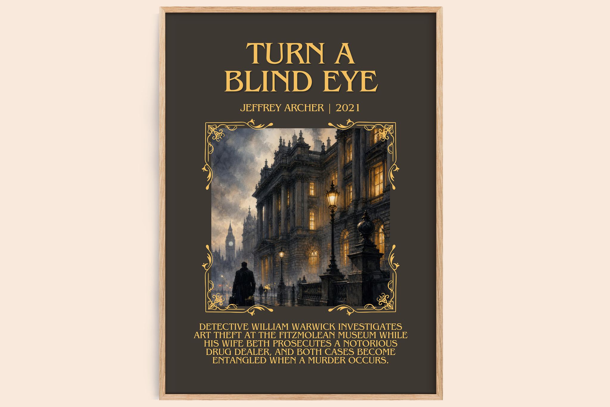 Turn A Blind Eye Minimalist Book Poster by Jeffrey Archer