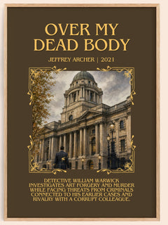 Over My Dead Body Minimalist Book Poster by Jeffrey Archer – image 1