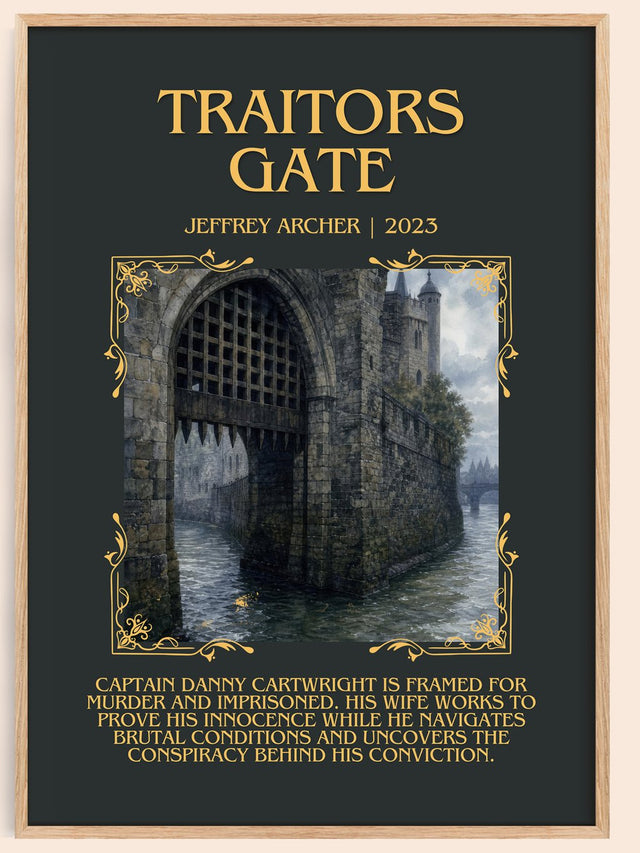 Traitors Gate Minimalist Book Poster by Jeffrey Archer