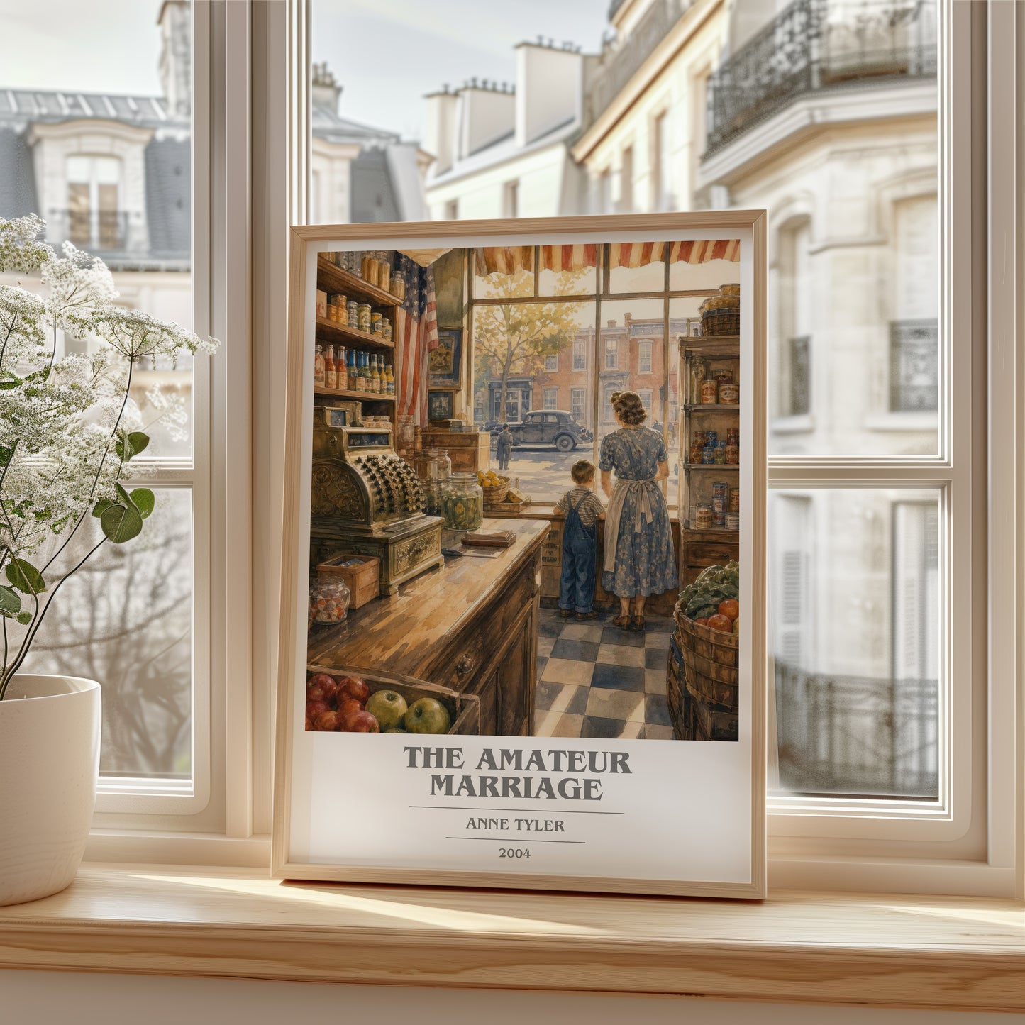 The Amateur Marriage book cover poster colour and style options – Anne Tyler book art