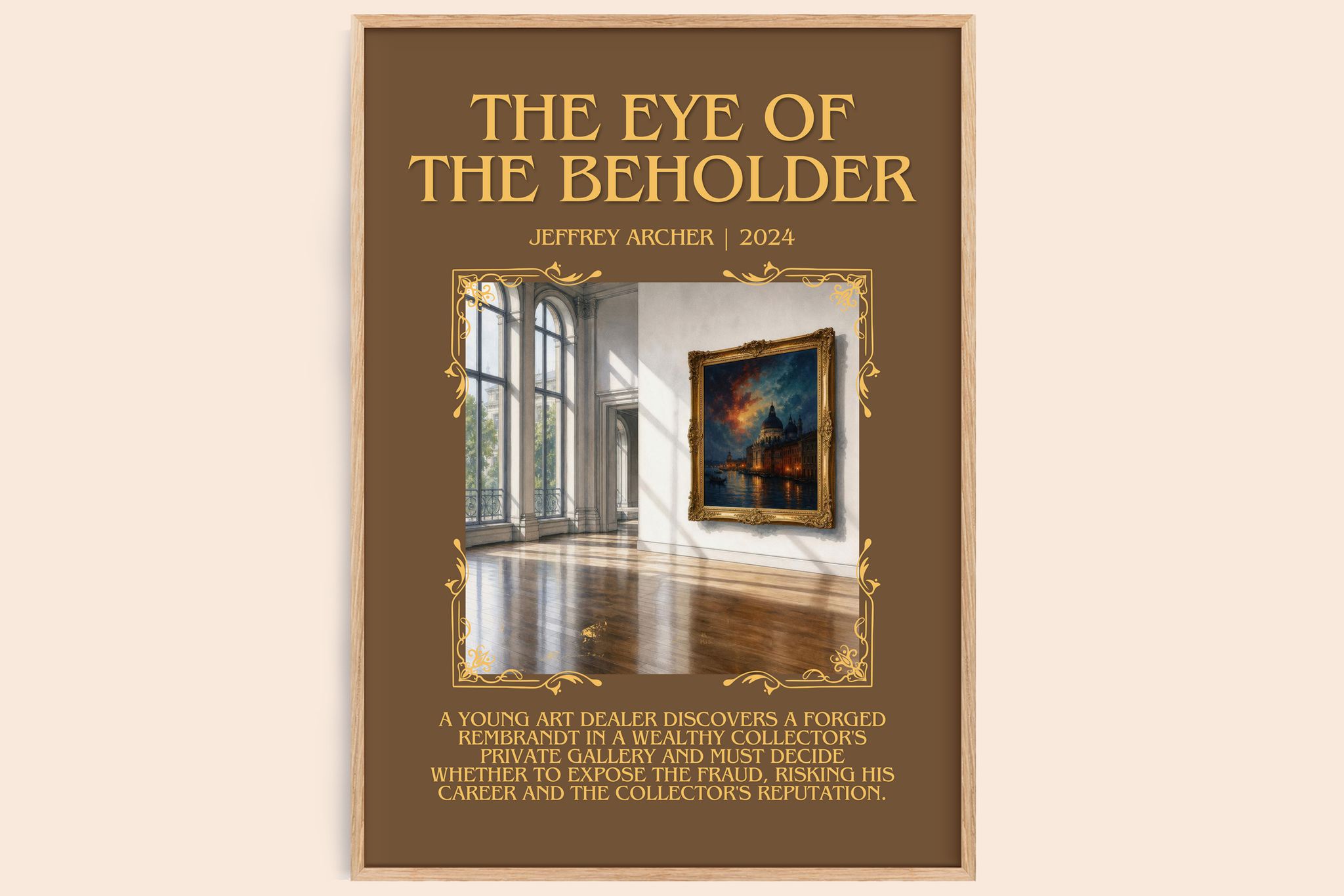 The Eye Of The Beholder Minimalist Book Poster by Jeffrey Archer