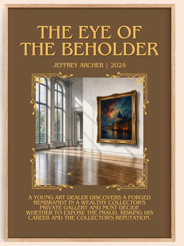 The Eye Of The Beholder Minimalist Book Poster by Jeffrey Archer