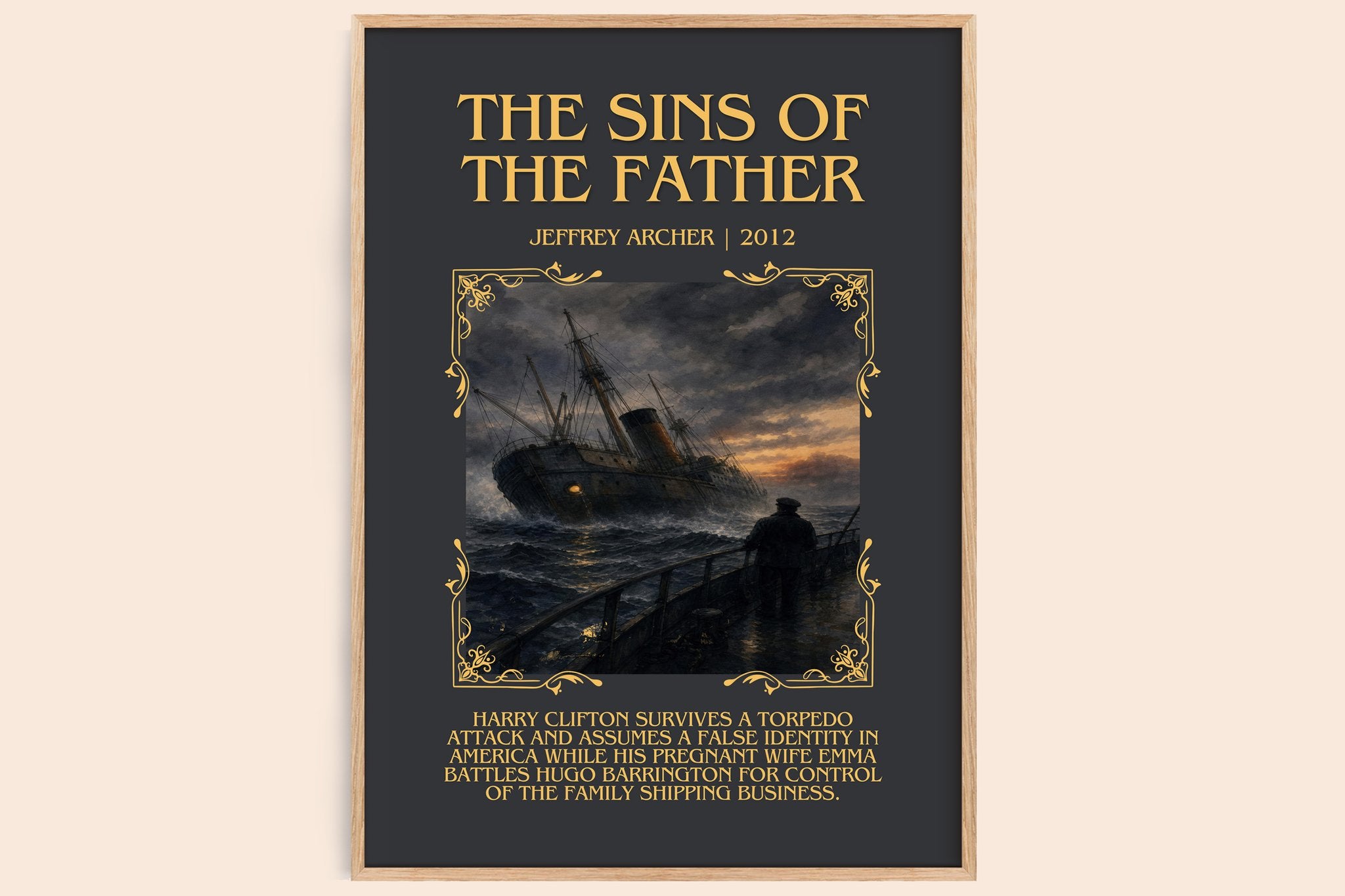 The Sins Of The Father Minimalist Book Poster by Jeffrey Archer
