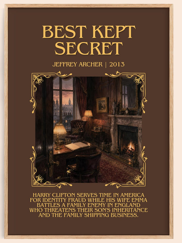 Best Kept Secret Minimalist Book Poster by Jeffrey Archer