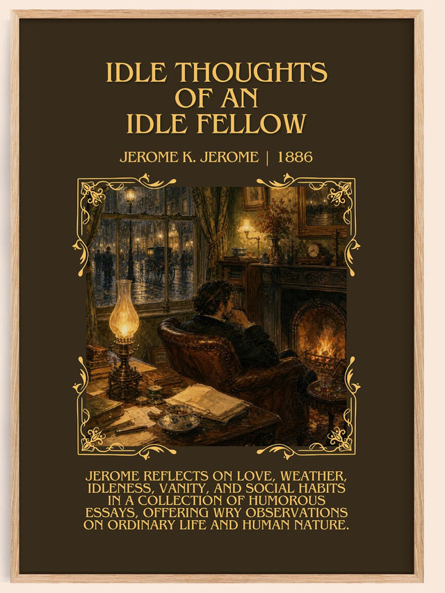Idle Thoughts Of An Idle Fellow Minimalist Book Poster by J. Jerome