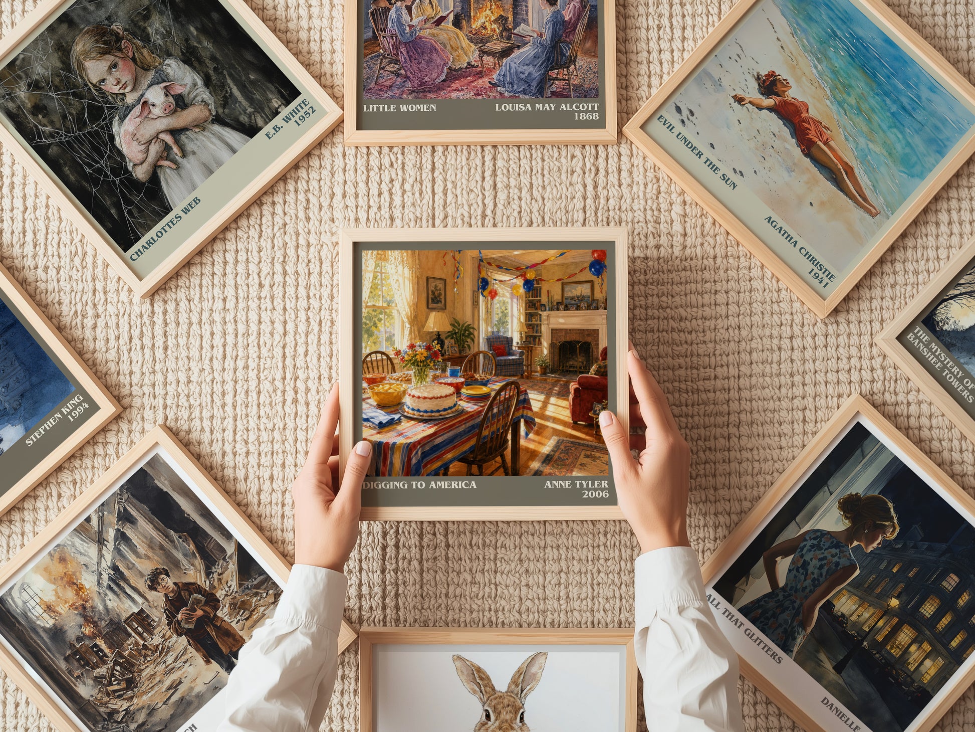 Digging To America literary book poster framed on wall – contemporary fiction wall art