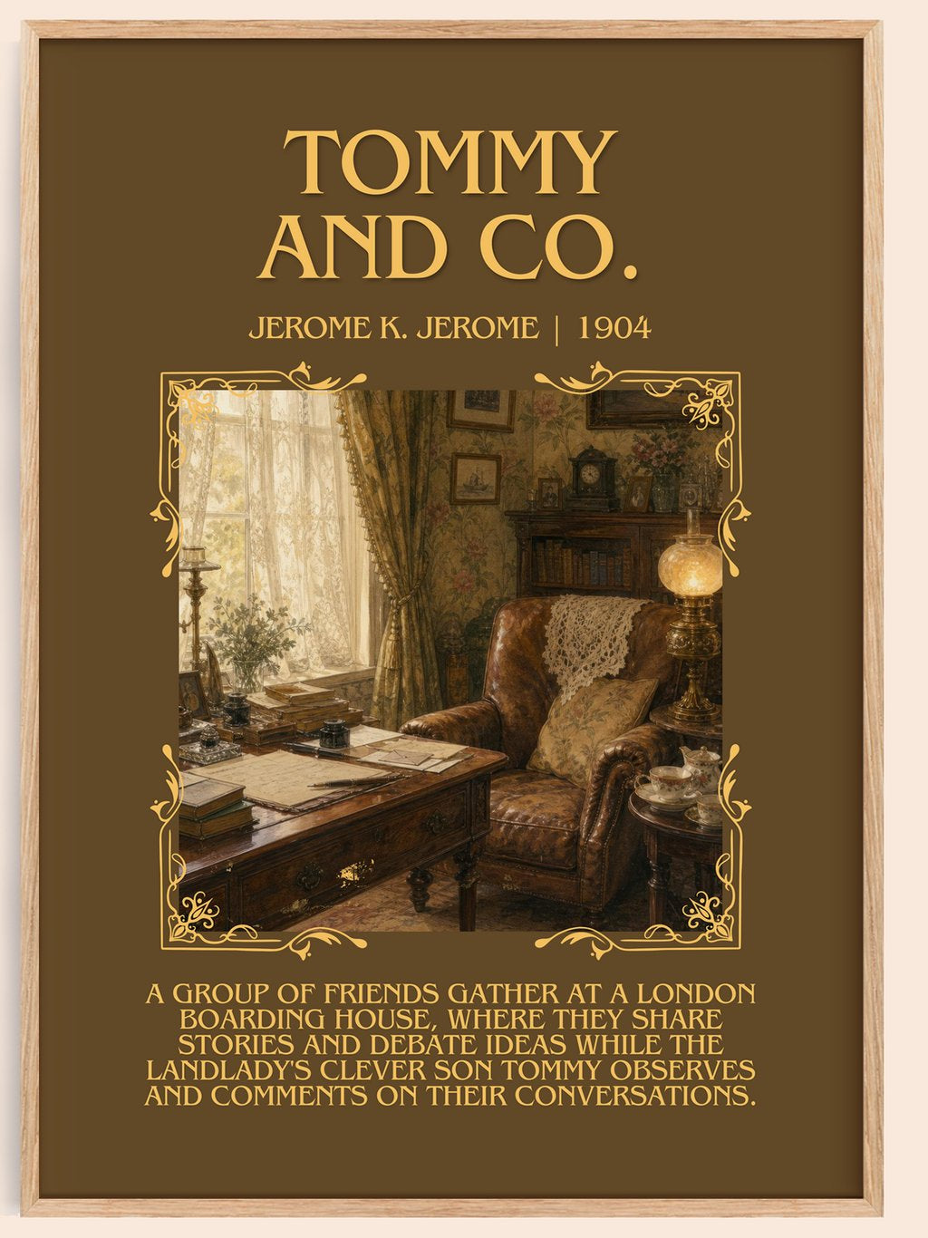 Tommy And Co. Minimalist Book Poster by Jerome K. Jerome – book poster