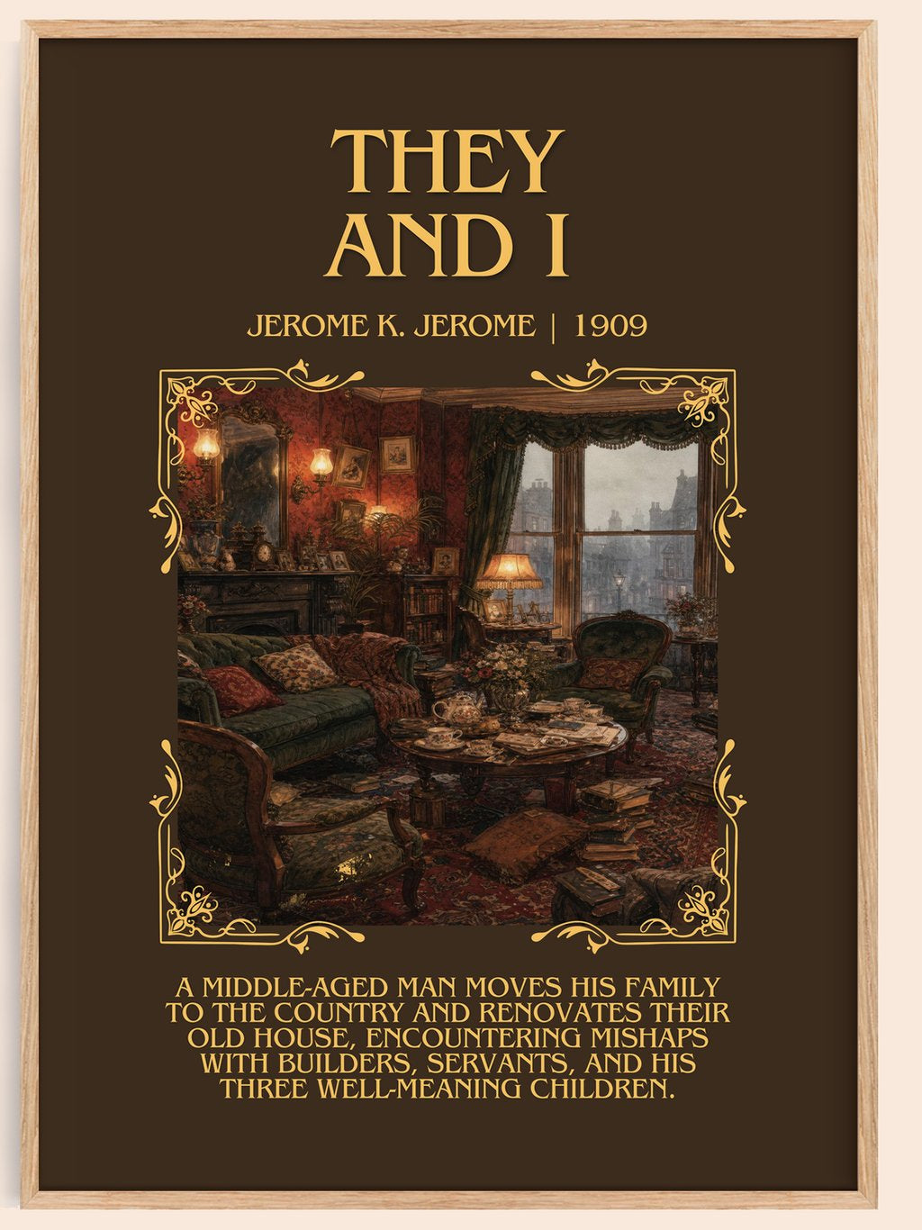 They And I Minimalist Book Poster by Jerome K. Jerome – book poster