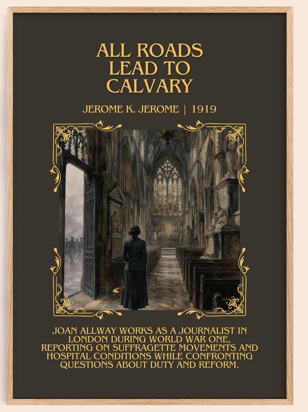 All Roads Lead To Calvary Minimalist Book Poster by Jerome K. Jerome – book poster