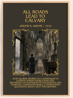 All Roads Lead To Calvary Minimalist Book Poster by Jerome K. Jerome – image 1