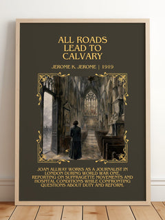 All Roads Lead To Calvary Minimalist Book Poster by Jerome K. Jerome – image 2
