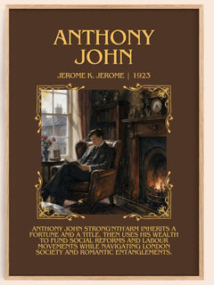 Anthony John Minimalist Book Poster by Jerome K. Jerome – image 1