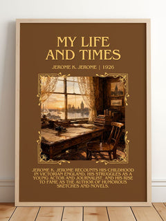 My Life And Times Minimalist Book Poster by Jerome K. Jerome – image 2