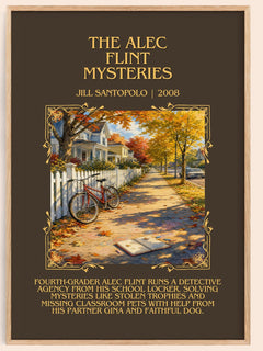 The Alec Flint Mysteries Minimalist Book Poster by Jill Santopolo – image 1