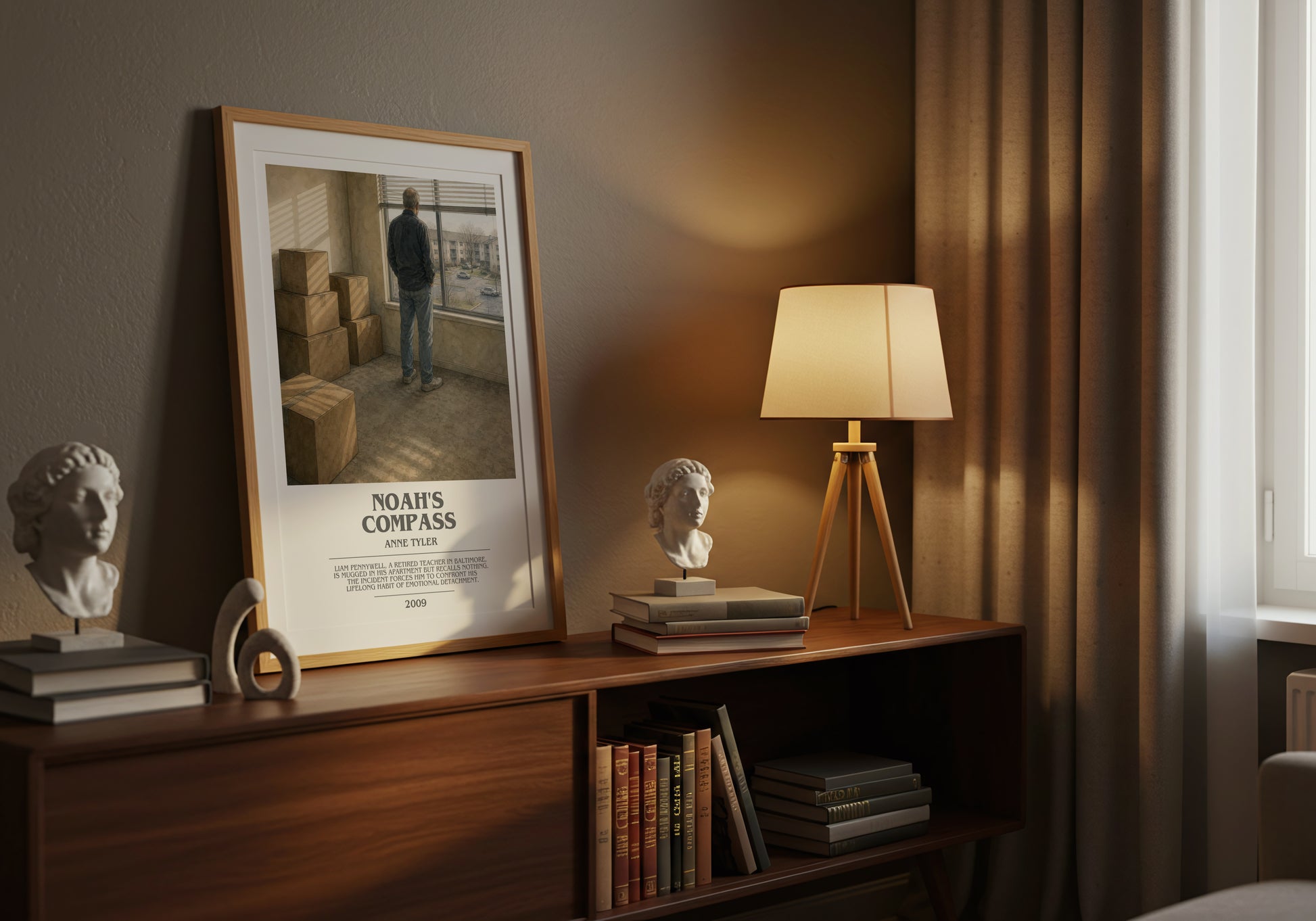 Noah'S Compass bookish book poster framed on wall – literary fiction wall art
