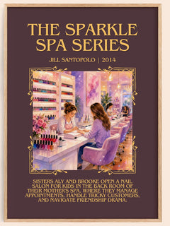The Sparkle Spa Series Minimalist Book Poster by Jill Santopolo – image 1