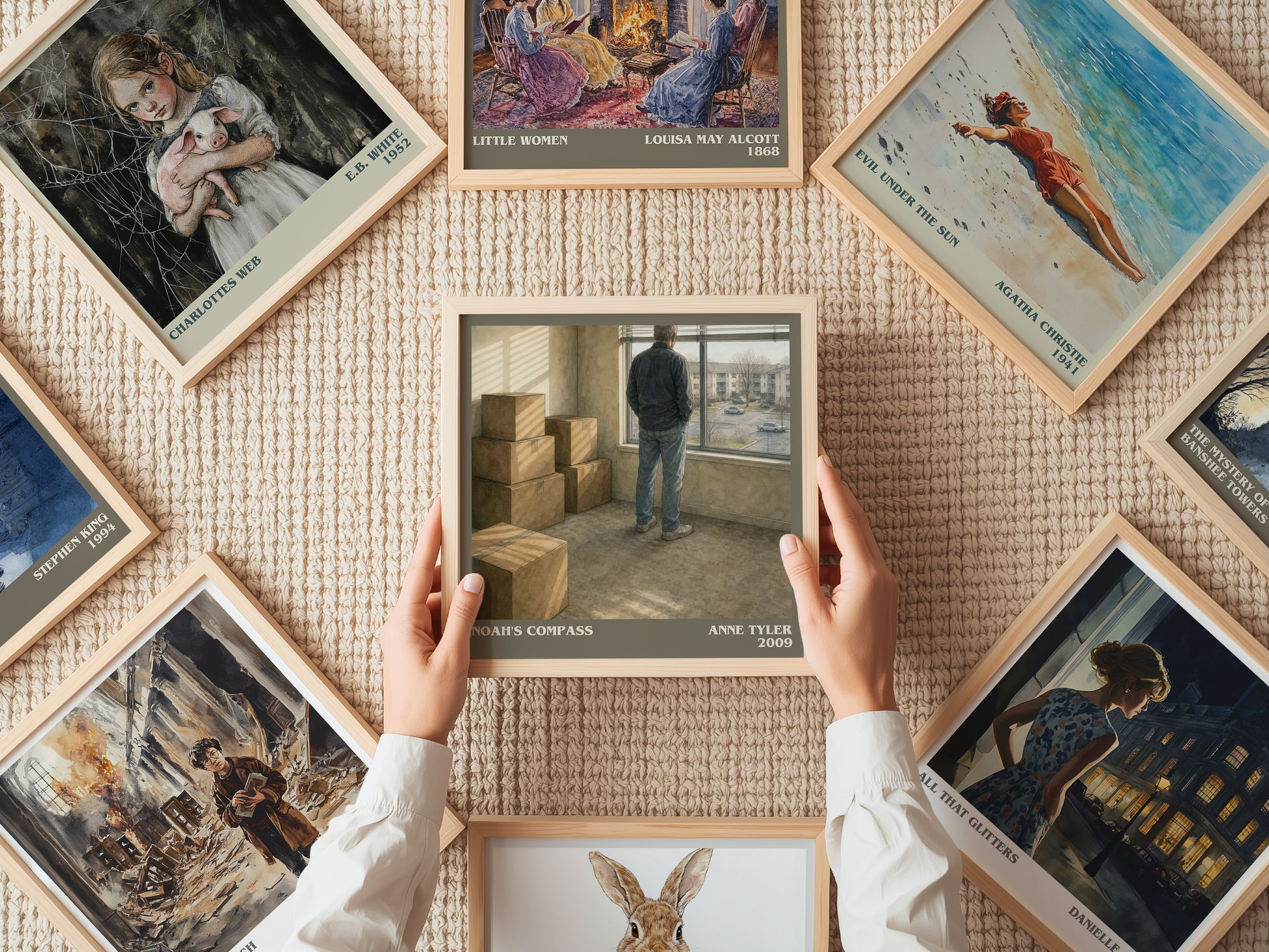 Noah'S Compass literary book poster framed on wall – literary fiction wall art