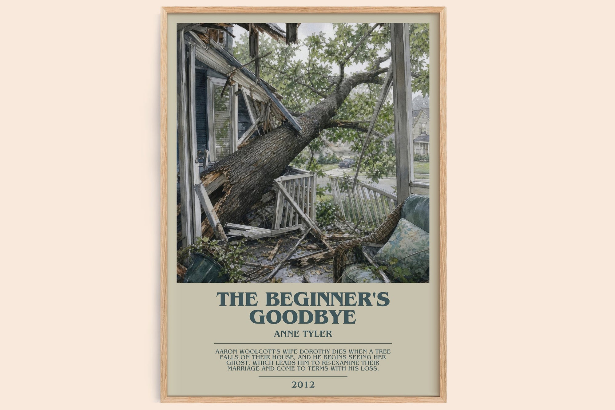 The Beginner'S Goodbye bookish book poster by Anne Tyler – framed literary art print