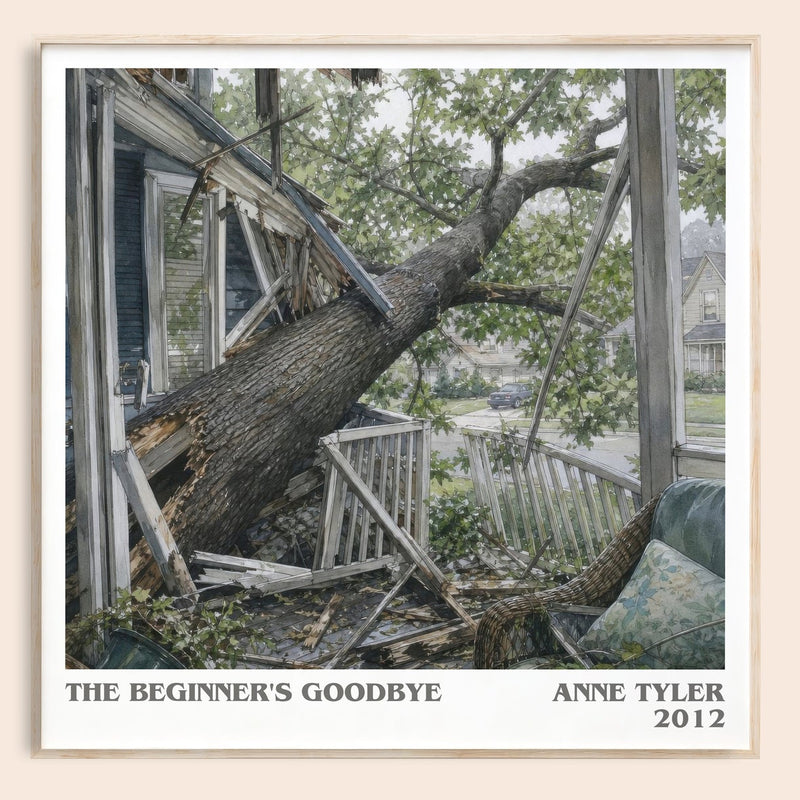 The Beginner'S Goodbye literary book poster by Anne Tyler – framed literary art print