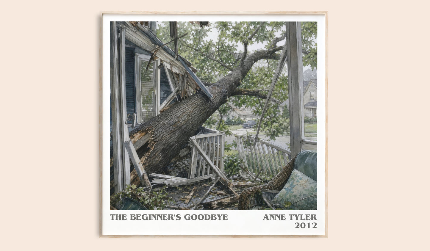 The Beginner'S Goodbye literary book poster by Anne Tyler – framed literary art print