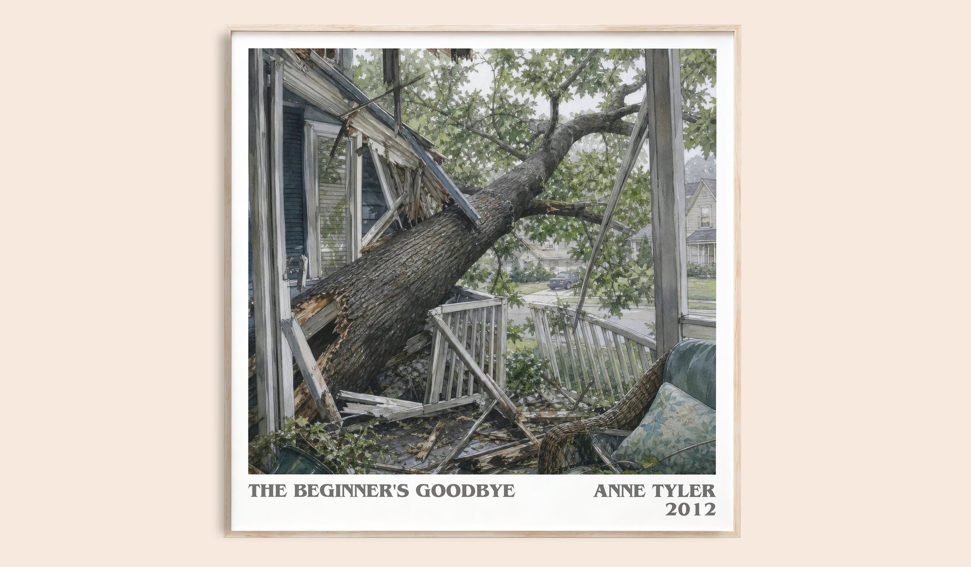 The Beginner'S Goodbye literary book poster by Anne Tyler – framed literary art print