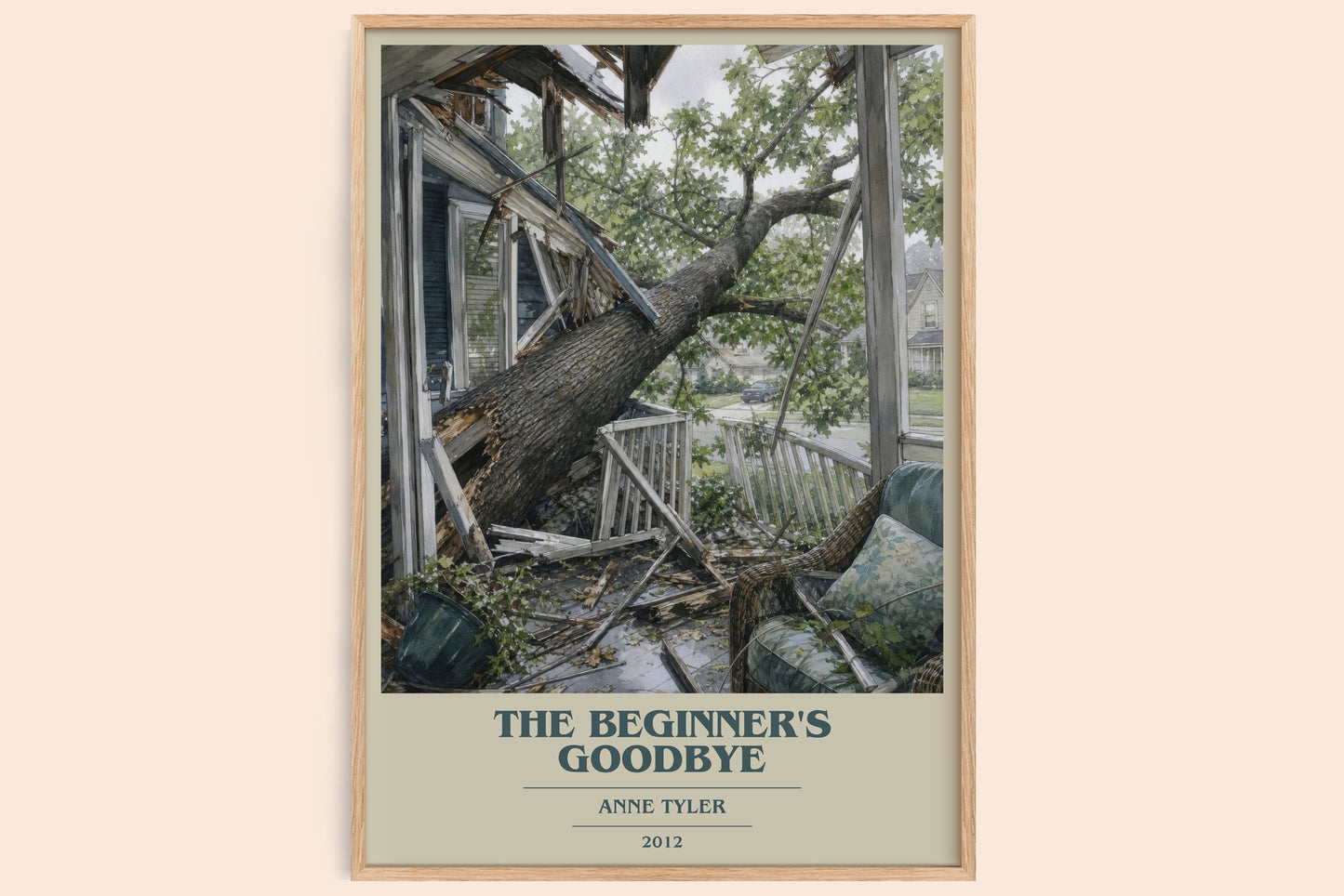 The Beginner'S Goodbye book cover book poster by Anne Tyler – framed literary art print