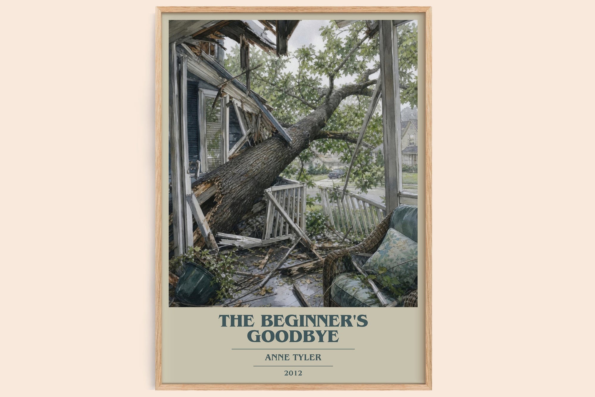 The Beginner'S Goodbye book cover book poster by Anne Tyler – framed literary art print