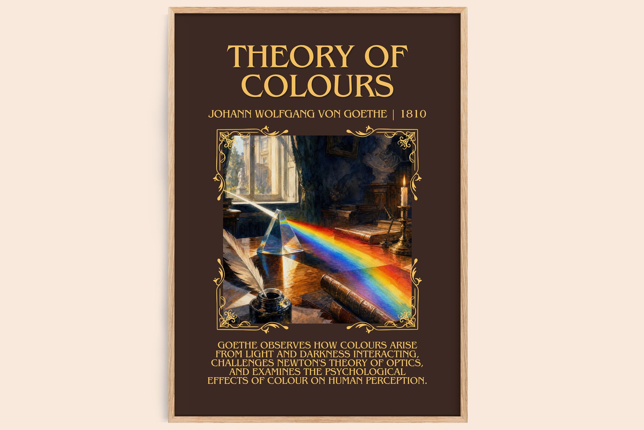 Theory Of Colours Minimalist Book Poster by Johann Wolfgang Von Goethe