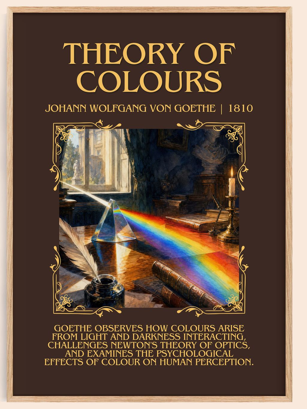 Theory Of Colours Minimalist Book Poster by Johann Wolfgang Von Goethe – book poster
