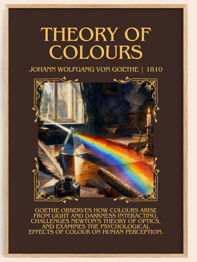 Theory Of Colours Minimalist Book Poster by Johann Wolfgang Von Goethe