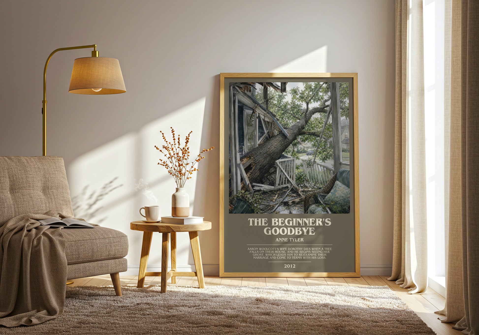 The Beginner'S Goodbye bookish print on bookshelf – Anne Tyler fan gift