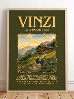 Vinzi Minimalist Book Poster by Johanna Spyri – image 2