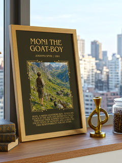 Moni The Goat-Boy Minimalist Book Poster by Johanna Spyri – image 3