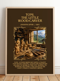 Toni, The Little Wood-Carver Minimalist Book Poster by Johanna Spyri – image 2