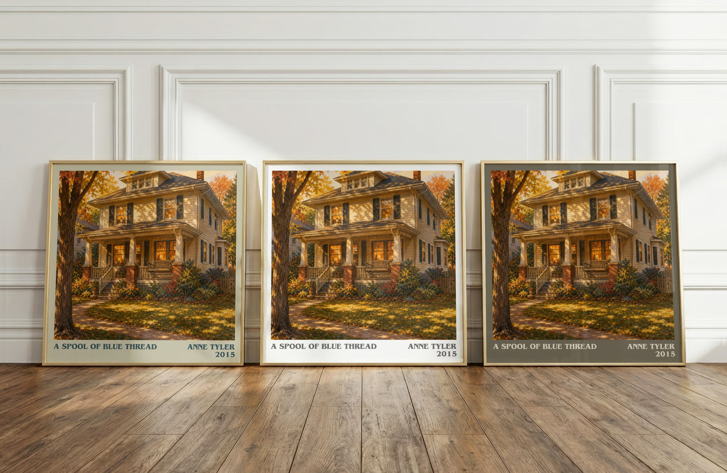 A Spool Of Blue Thread literary art print colour and style options – Anne Tyler book art