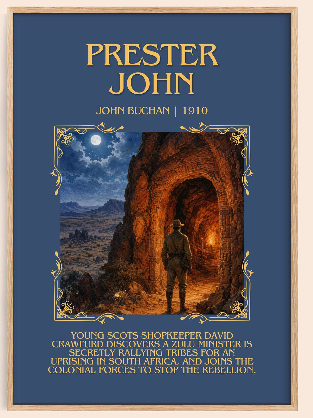 Prester John Minimalist Book Poster by John Buchan – book poster