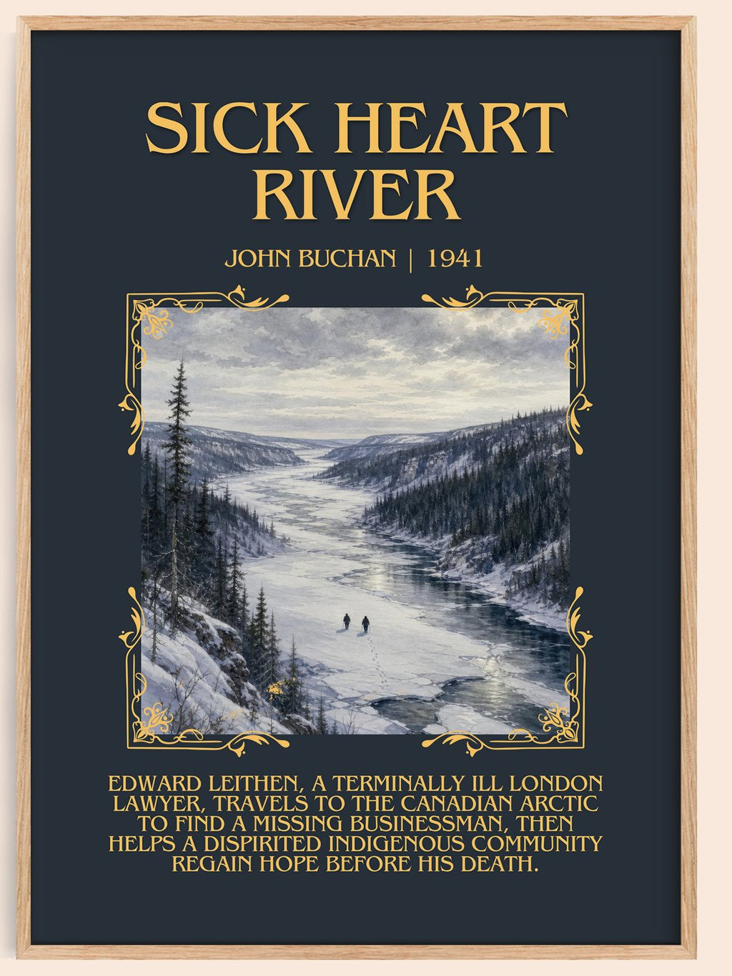 Sick Heart River Minimalist Book Poster by John Buchan – book poster