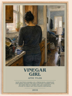 Vinegar Girl bookish book poster by Anne Tyler – framed literary art print