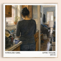 Vinegar Girl literary book poster by Anne Tyler – framed literary art print