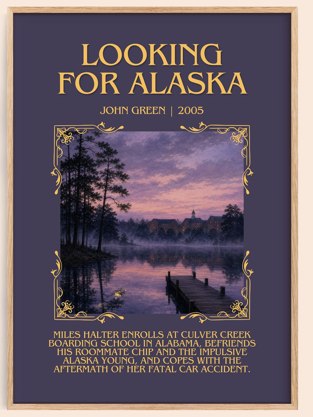 Looking For Alaska Minimalist Book Poster by John Green – book poster