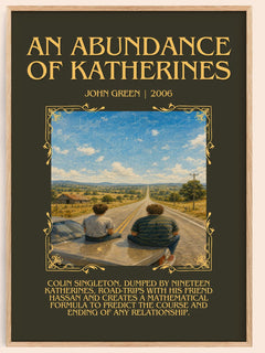 An Abundance Of Katherines Minimalist Book Poster by John Green – image 1