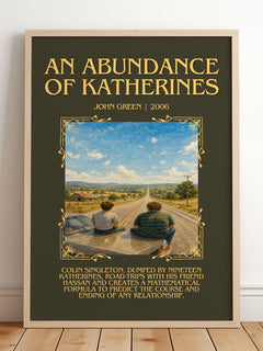 An Abundance Of Katherines Minimalist Book Poster by John Green – image 2