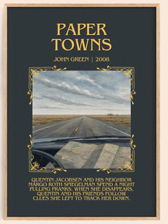 Paper Towns Minimalist Book Poster by John Green – image 1