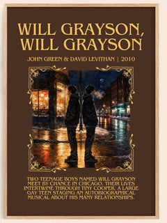 Will Grayson, Will Grayson Minimalist Book Poster by J. Levithan – image 1