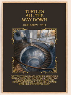 Turtles All The Way Down Minimalist Book Poster by John Green – image 1