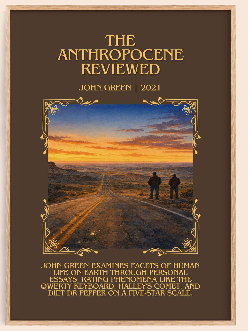 The Anthropocene Reviewed Minimalist Book Poster by John Green – book poster