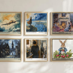 Vinegar Girl literary print in frame leaning in hallway – contemporary fiction wall art