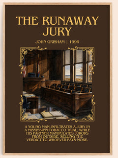 The Runaway Jury Minimalist Book Poster by John Grisham – image 1