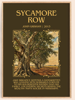 Sycamore Row Minimalist Book Poster by John Grisham – image 1